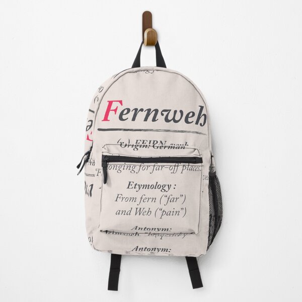 Item preview, Fernweh, dictionary definition, word meaning illustration, etymology, desire to travel, farsickness, wanderlust designed and sold by Spallutos.