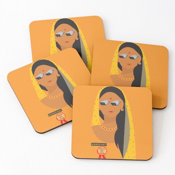Item preview, Indian neighbour aunty artwork designed and sold by Charu Agrawal.