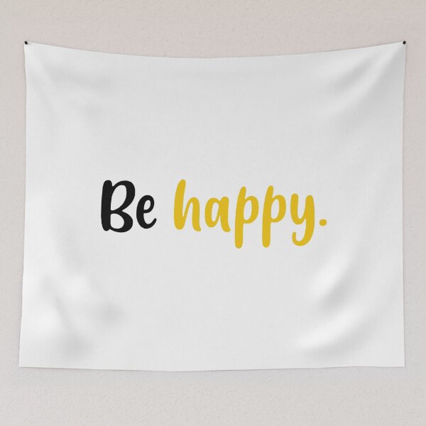Item preview, Be Happy (Yellow and Black) designed and sold by FilipeFerreira.