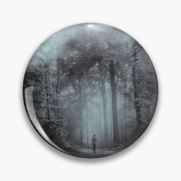 Item preview, elemental - man walking through moody surreal forest designed and sold by Dyrk Wyst Redbubble Shop.