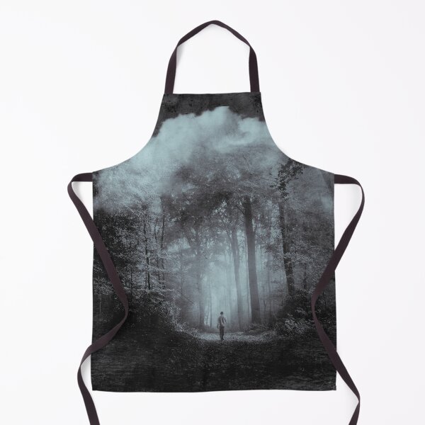 Item preview, elemental - man walking through moody surreal forest designed and sold by Dyrk Wyst Redbubble Shop.