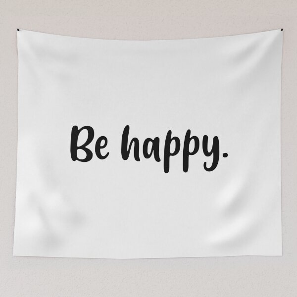 Item preview, Be Happy (Black) designed and sold by FilipeFerreira.