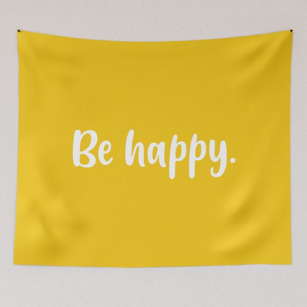 Item preview, Be Happy (Yellow BG) designed and sold by FilipeFerreira.