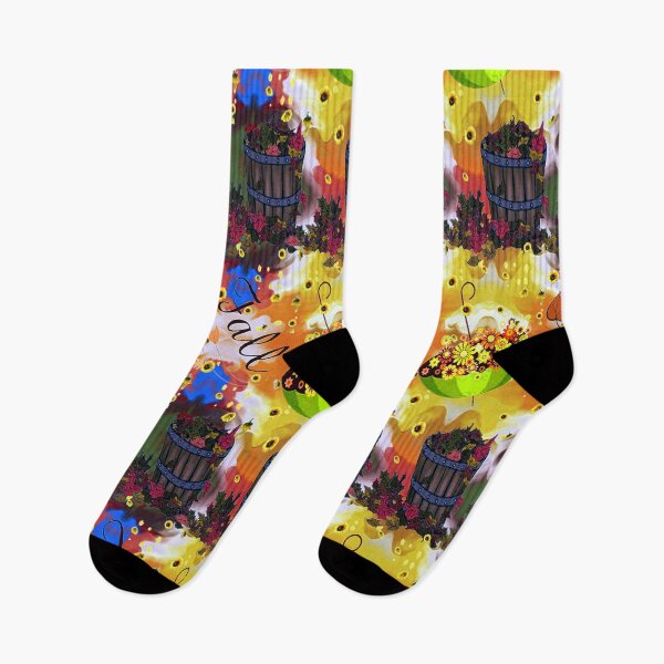 Item preview, Fall Days Thankful Days, Graphic Psychedelic Abstract Art, Inspired by Nature-floral abstract art designed and sold by Adri Barnard.
