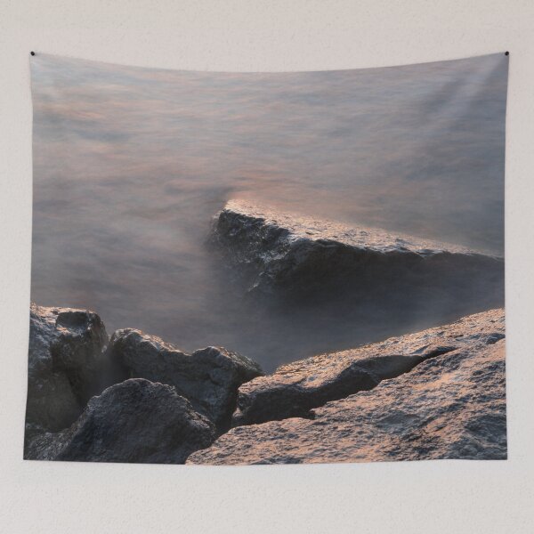 Item preview, Rough and Soft - Rocks on the Beach at Sunrise designed and sold by Georgia Mizuleva.