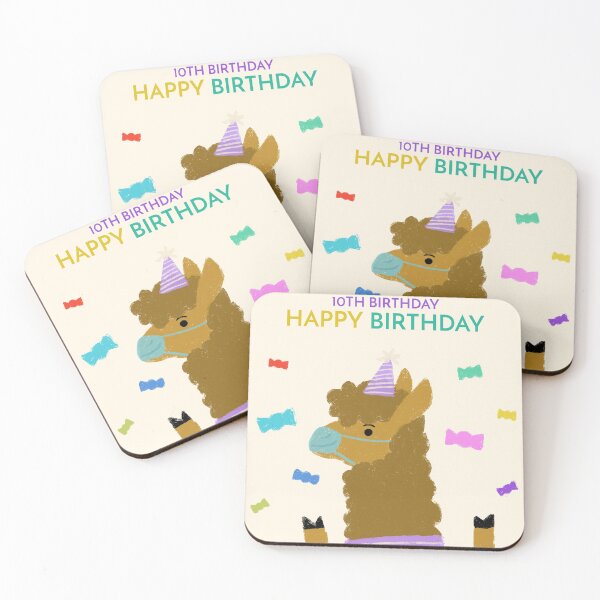 Item preview, 10th Birthday Shirt Happy Birthday Llama Corona designed and sold by VebuBusiness.
