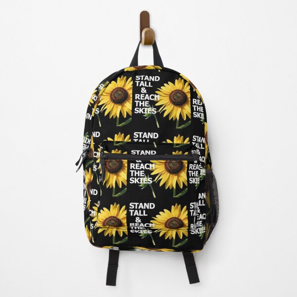 Item preview, Sunflower motivational quote stand tall reach the skies designed and sold by TheSeasonalYard.