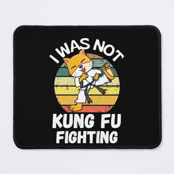 Item preview, I Was Not Kung Fu Fighting Funny Retro Kawaii Cat designed and sold by RGRamsey.
