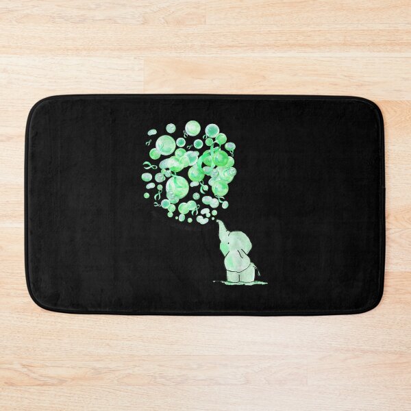 Item preview, Elephant Blows Up Green Balloons Mental Health Awareness designed and sold by LucaAndreien.