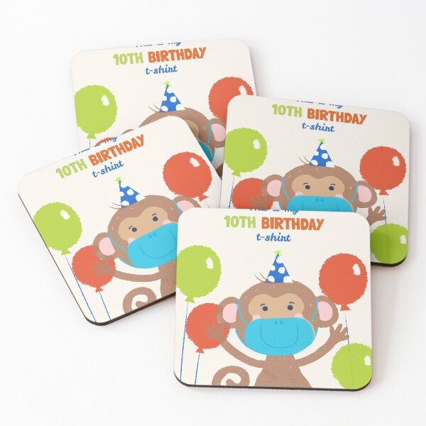 Item preview, 10th Birthday Shirt Happy Birthday Ballon Monkey  designed and sold by VebuBusiness.