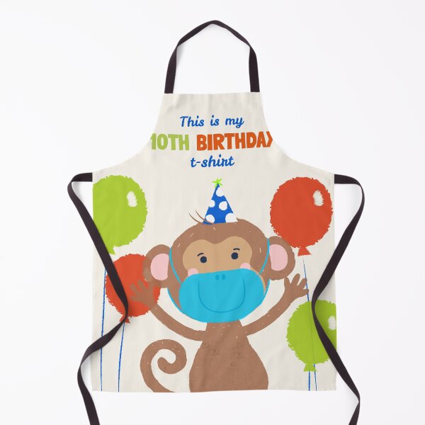 Item preview, 10th Birthday Shirt Happy Birthday Ballon Monkey  designed and sold by VebuBusiness.