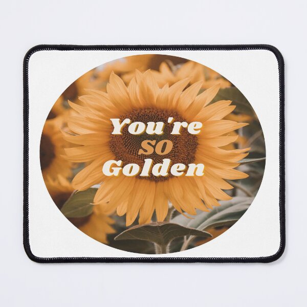 Item preview, You're so golden yellow orange sunflower quote circle designed and sold by JLPhotographer.