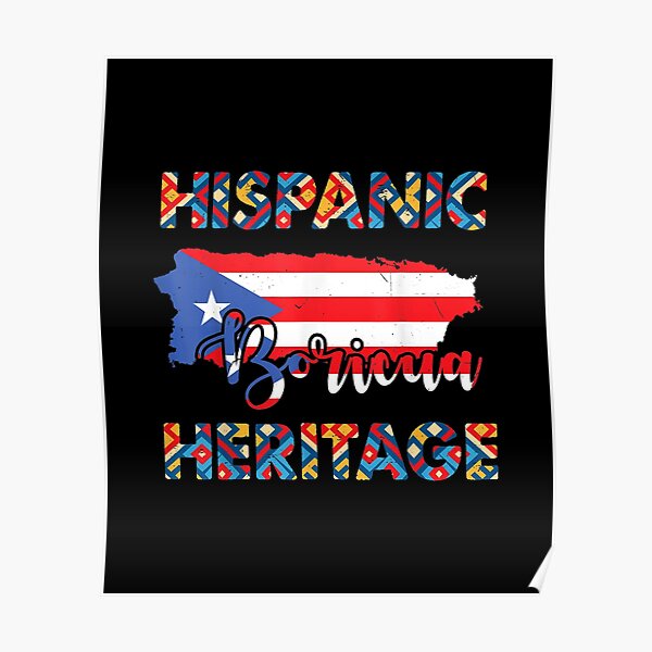 National Hispanic Heritage Month Puerto Rico Poster For Sale By