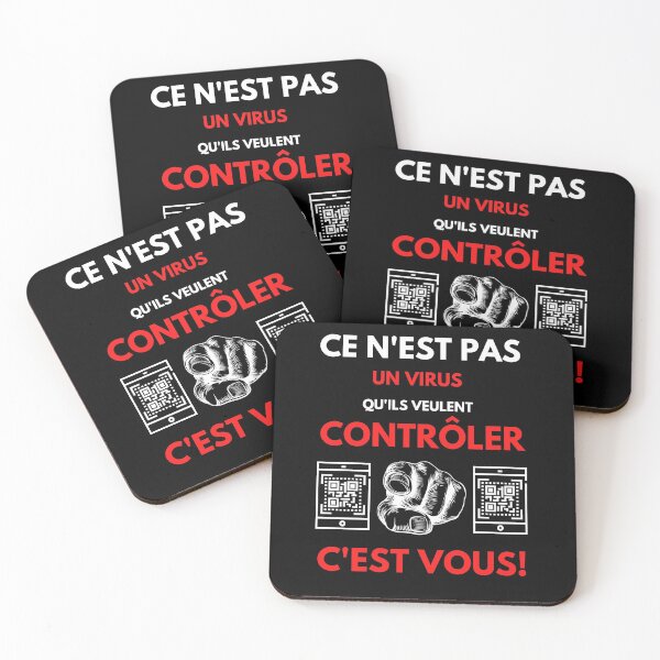 Item preview, Ce n'est pas un virus qu'ils veulent contrôler, c'est vous!  designed and sold by Rrrainbow.