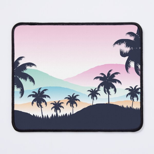 Item preview, Сute pink sunset landscape, palms and mountains. iPhone and Samsung Galaxy case cover designed and sold by RoManSmArt.