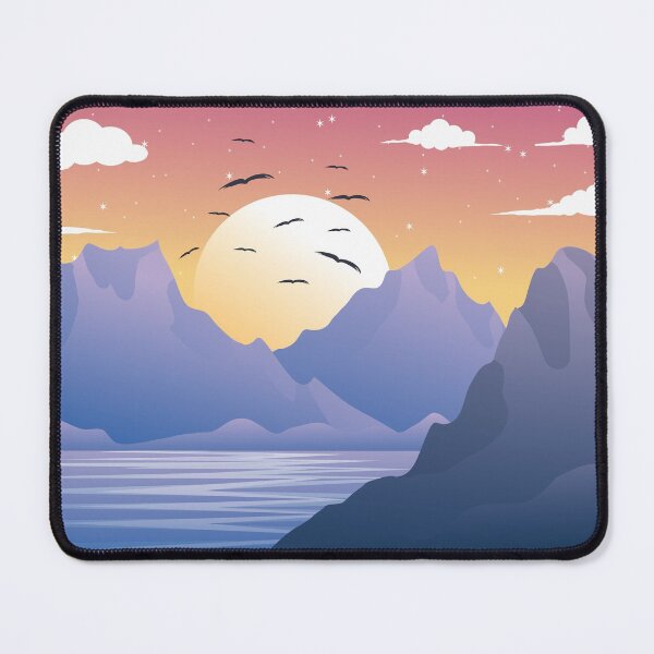 Item preview, mountain misty lake. Watercolor landscape, sunset. iPhone and Samsung Galaxy case cover designed and sold by RoManSmArt.