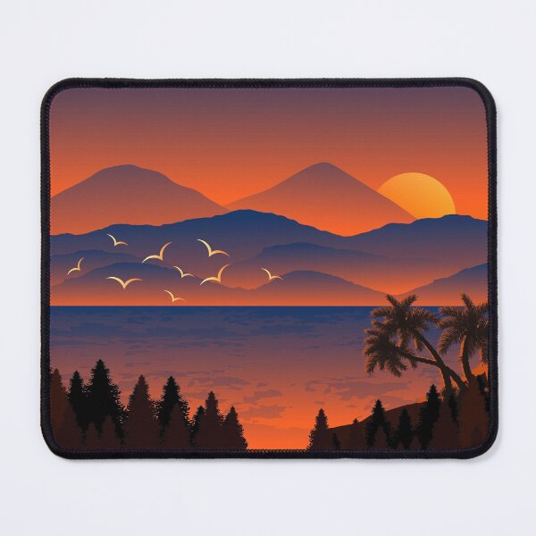 Item preview, mountain misty lake. Watercolor landscape, sunset. iPhone and Samsung Galaxy case cover designed and sold by RoManSmArt.
