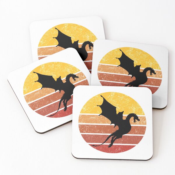 Item preview, Dragon Vintage Sunset Trendy Animal Silhouette designed and sold by VintagePathway.