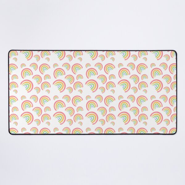 Rainbow Pattern Desk Mat