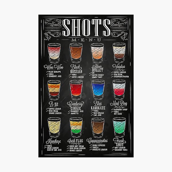 Item preview, Bartender Shots Menu designed and sold by kazakov95.