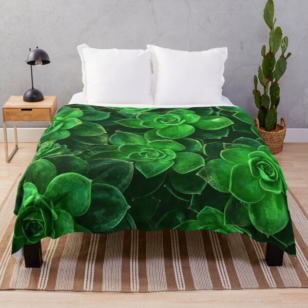 Item preview, green plants flower pattern designed and sold by PinkPandaDesign.