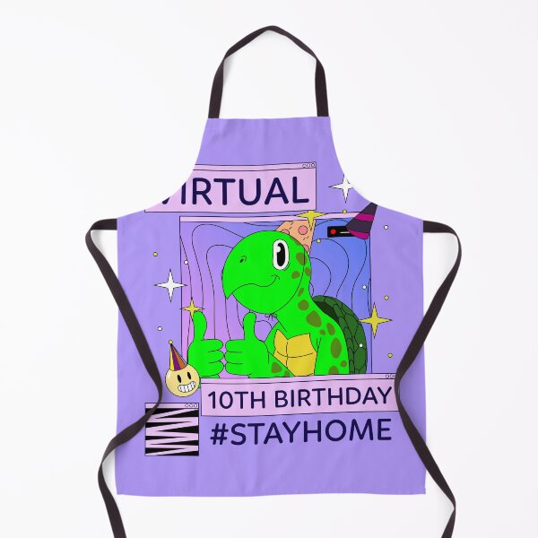 Item preview, 10th Birthday Shirt Happy Birthday Turtle Virtual Party Funny Stay Home designed and sold by VebuBusiness.