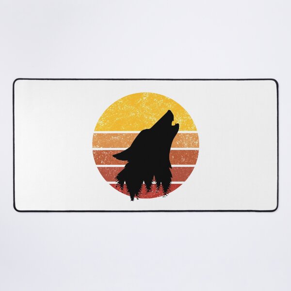 Item preview, Wolf Vintage Sunset Trendy Animal Silhouette designed and sold by VintagePathway.