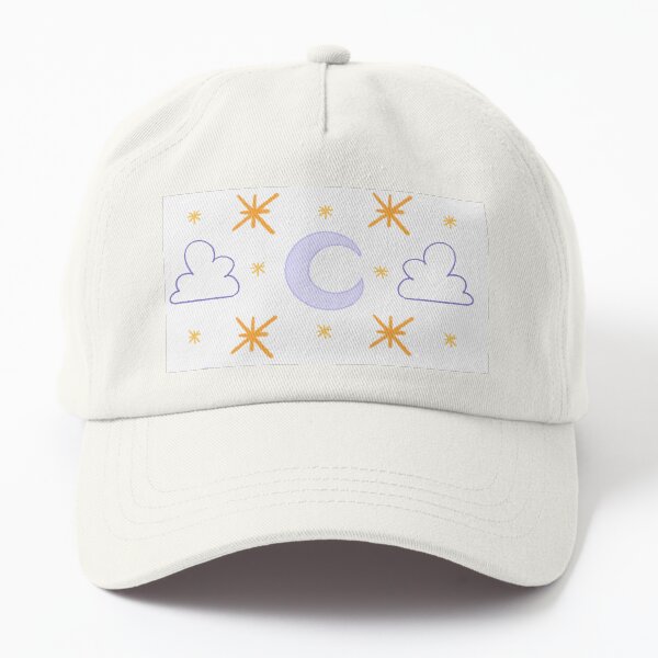 Moon and Star Pattern Dad Hat