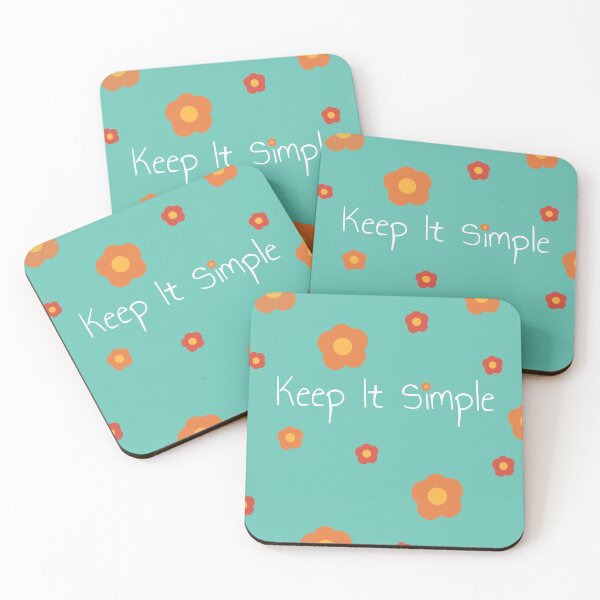 Aperçu de l'œuvre fleurs avec texte "Keep it simple" créée et vendue par yul4ik80.