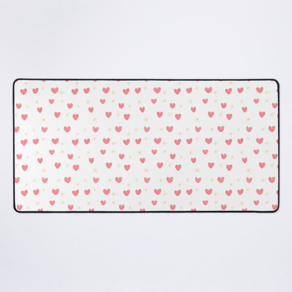 Heart Pattern Desk Mat