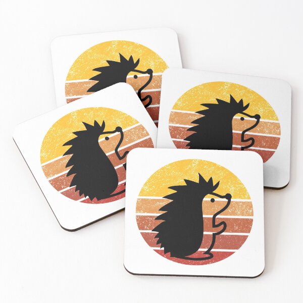 Item preview, Hedgehog Vintage Sunset Trendy Animal Silhouette designed and sold by VintagePathway.