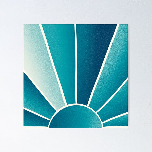 Item preview, Moonlight Mid Century Modern, Abstract Blue Light designed and sold by bubblyshades.