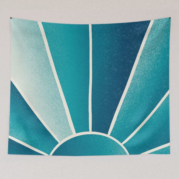 Item preview, Moonlight Mid Century Modern, Abstract Blue Light designed and sold by bubblyshades.