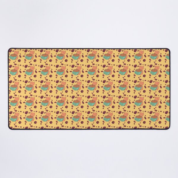 Coffee Guinea Pig Pattern Desk Mat
