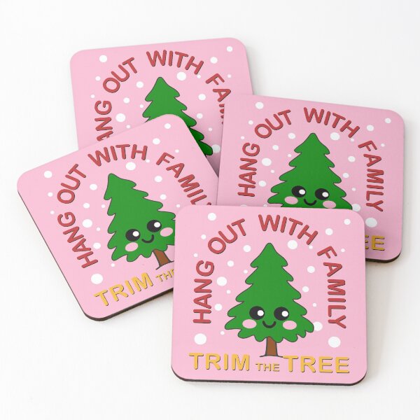 Item preview, Hang out with family Trim the tree Kawaii Christmas Tree designed and sold by Brasilia.