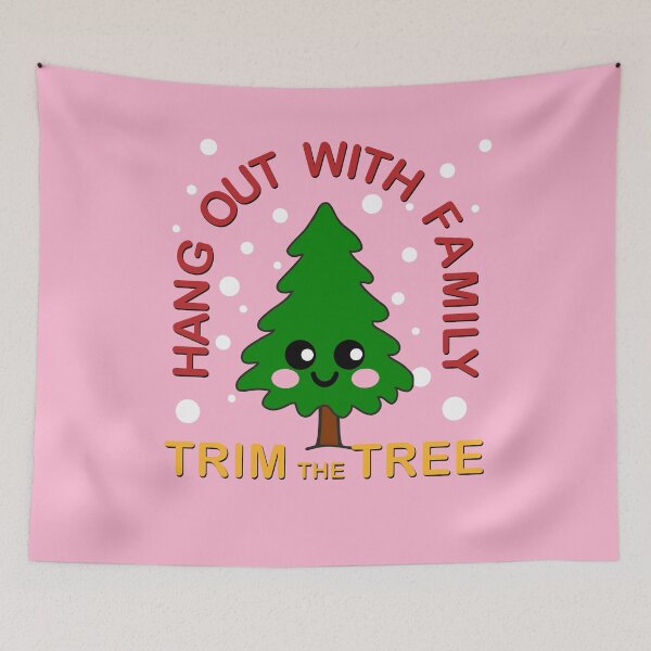 Item preview, Hang out with family Trim the tree Kawaii Christmas Tree designed and sold by Brasilia.