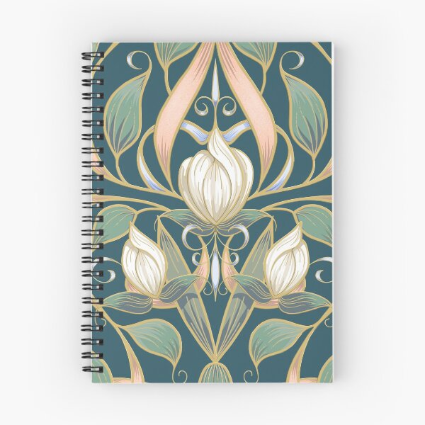 Item preview, Patrón Art Nouveau Serene Blossom | Verde azulado suave designed and sold by L Diane Johnson.