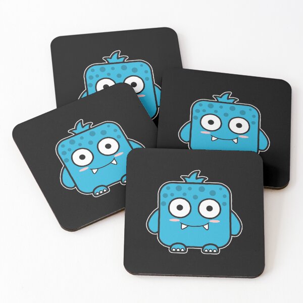 Item preview, Kawaii Blue Square Monster designed and sold by Luan Huynh.
