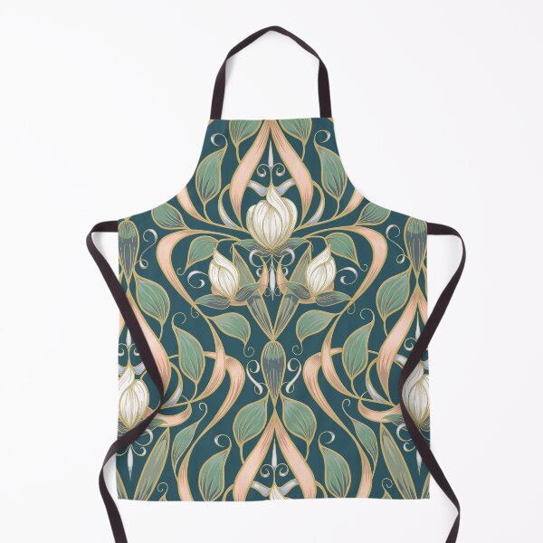 Item preview, Serene Blossom Art Nouveau Pattern | Soft Teal Green designed and sold by L Diane Johnson.
