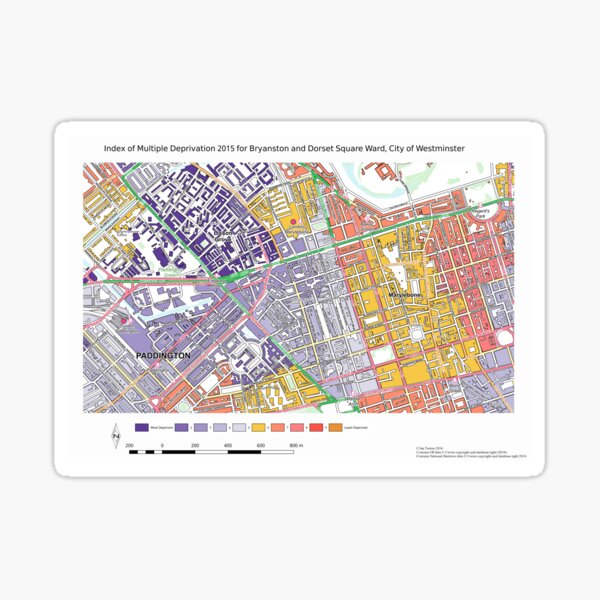 Item preview, Multiple Deprivation Bryanston & Dorset Sq ward, Westminster designed and sold by ianturton.