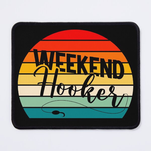 Item preview, Weekend Hooker Retro Sunset Funny Fishing designed and sold by ZiesMerch.
