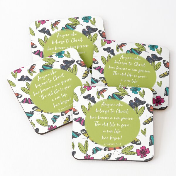 Item preview, 2 Corinthians 5:17 Bible Verse Butterflies  designed and sold by Alima Designs.