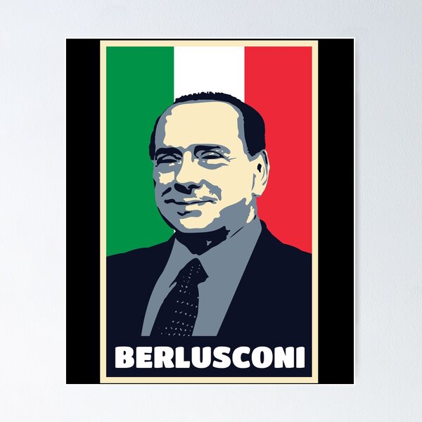 Item preview, Silvio Berlusconi Italy Prime Minister Forza Italia Politician Gift designed and sold by TheAplus.