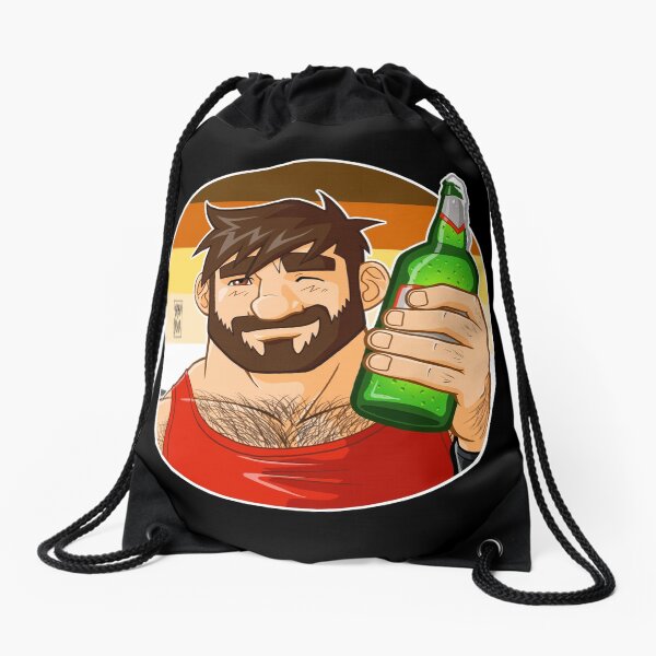 ADAM LIKES BEER - BEAR PRIDE VERSION Drawstring Bag