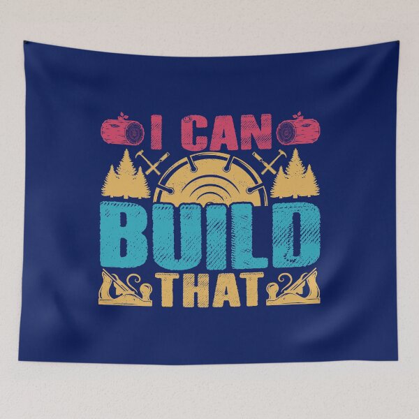 Item preview, Men's I Can Build That T-Shirt Woodworking Carpenter Gift designed and sold by TrenddyArts.