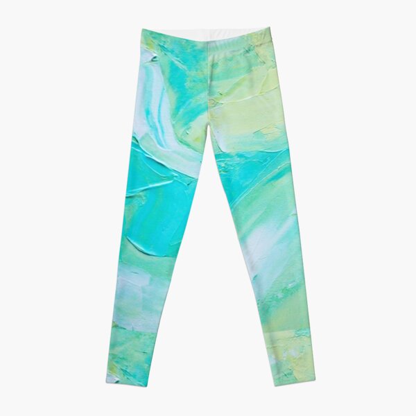 Turquoise Impasto Leggings