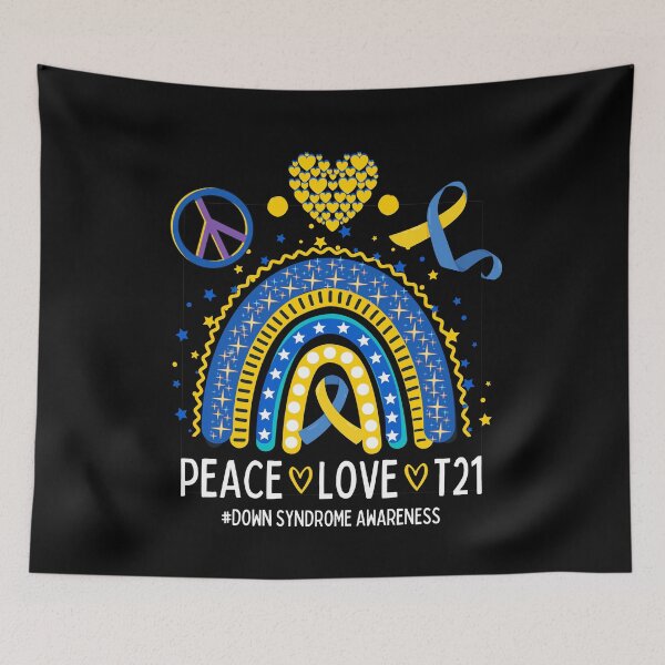 Item preview, Peace Love T21 (Down Syndrome Awareness) designed and sold by i-longmanshop.