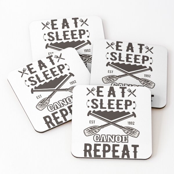 Item preview, Eat Sleep Canoe Repeat designed and sold by BahiaStyle.