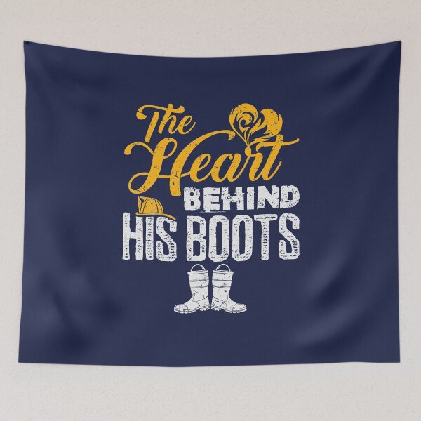 Item preview, Firefighter Wife the Heart Behind His Boots designed and sold by jaygo.