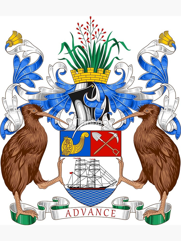 "Auckland Coat of arms, New Zealand" Photographic Print by Tonbbo